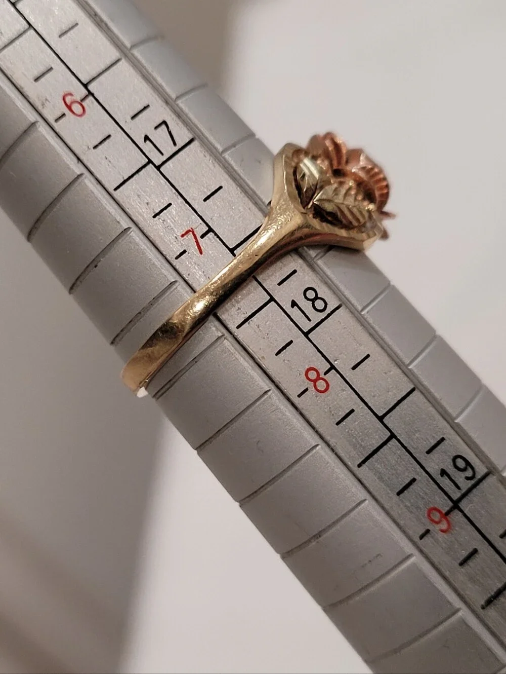10k Solid Gold Tri Color Rose Ring